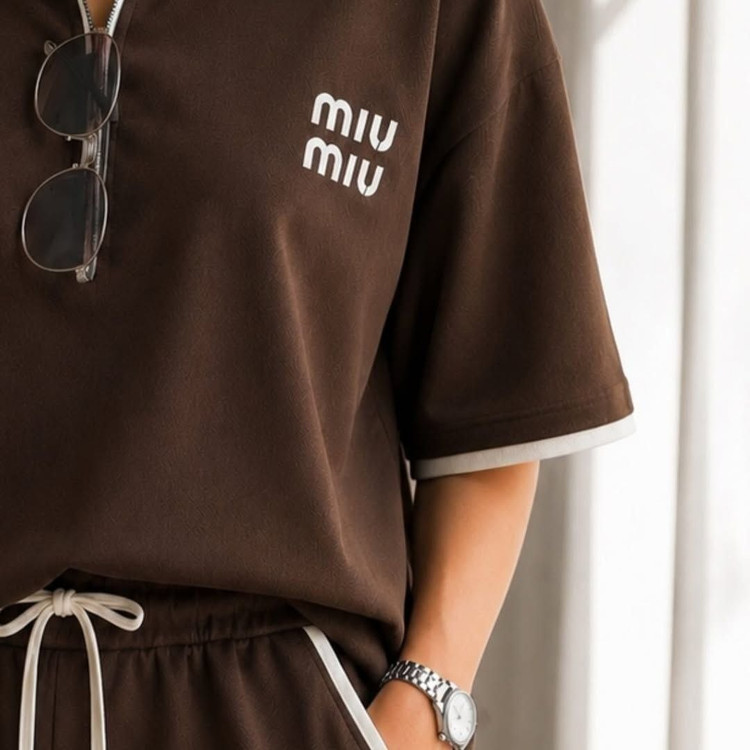 ست پولو شرت زنانه مدل miu miu