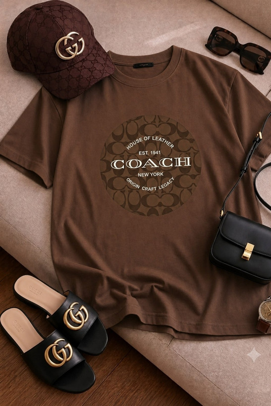 تیشرت زنانه سوپر پنبه مدل coach