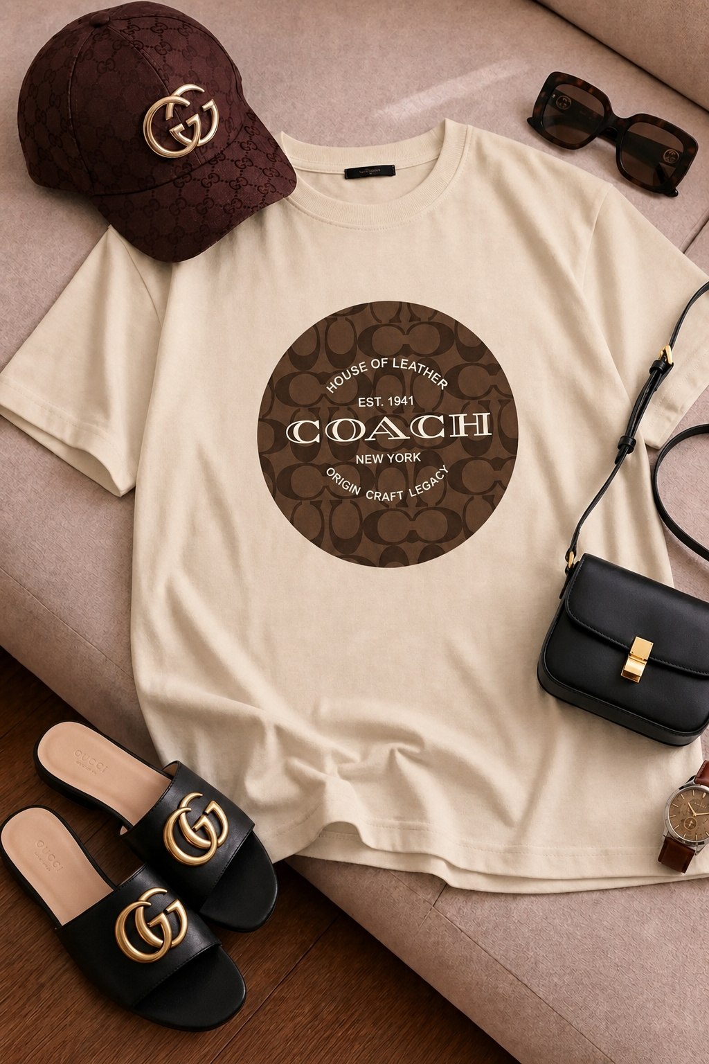 تیشرت زنانه سوپر پنبه مدل coach