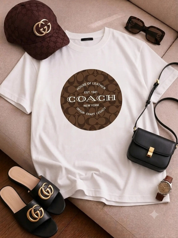 تیشرت زنانه سوپر پنبه مدل coach