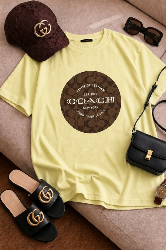 تیشرت زنانه سوپر پنبه مدل coach