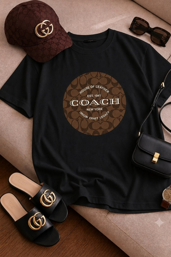 تیشرت زنانه سوپر پنبه مدل coach